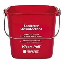 San Jamar Kp97rd 3-quart Rojo Kleen-pail Container - 1 Cubo
