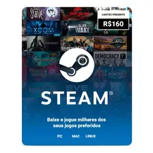 Steam Cartão Pré-pago R$160 Reais Card -imediato