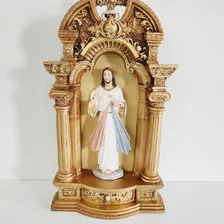 Señor De La Misericordia, Figura De Pasta Dura 37x20x7cm 