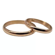 Par De Alianzas 1/2 Caña Oro 18k Casamiento 