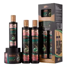 Kit Capilar Alquimia Cabelo Macio Mamona E Argan 1600 Ml