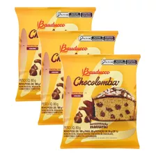 3 Mini Colomba Pascal Bauducco Páscoa Gotas Chocolate 400g