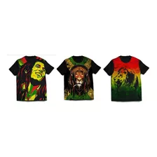 Camisa Camisetas Kit Reggae Bob Marley Jamaica Roots Music