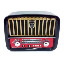 Radio Retro Portátil Bluetooth Recarregável C/ Alça Lanterna