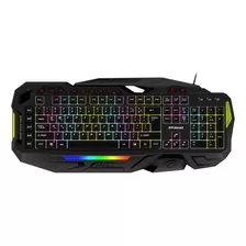 Teclado Para Jogo Gamer Com Led Pc Pgk-780 Pro Polaroid Cor De Teclado Preto Idioma Espanhol