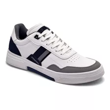 Tenis Hombre Clasben Polo Blanco Gris Marino 121-231