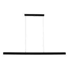 Luminaria Pendente Teto Retangular Led Integrado 50w 115cms Cor Preto- Luz Quente 3000k 127v/220v