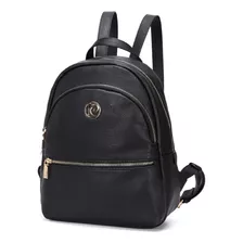 Mochila Dama Pierre Cardin 13 Pulgds Pu 21847 Color Negro Diseño De La Tela Lisa