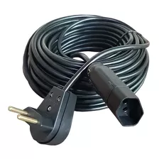 Extensão Elétrica 15 Metros 10a Cabo Pp 2x1,0 Reforçada Cor Preto 127v/220v