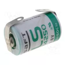 Bateria Saft Ls14250 3,6v Lithium 1/2aa 2 Terminais Er14250