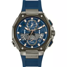 Relógio Bulova Masculino Precisionist X 98b357 Azul 10 Anos