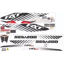 Adesivo Faixa Jet Ski Seadoo Rxt 300 2016 Preto E Branco