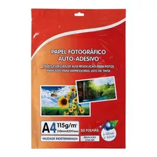 Papel Fotográfico Adesivo 115g Premium A4 Glossy 500 Folhas