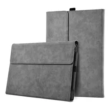 Funda De Tablet Surface Pro Xisiciao Con Portalapiz Gris