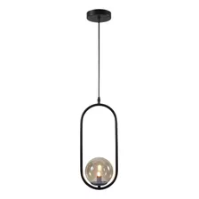 Lustre Pendente Moderno Esfera Bola Preto Inovartte Inl79