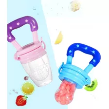 Alimentador De Silicone Rosa Chupeta Porta Frutas Bebe Tamanho 18 Cm