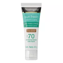 Protetor Solar Facial Pele Negra Fps 70 Neutrogena Sun Fresh Derm Care Bisnaga 40g