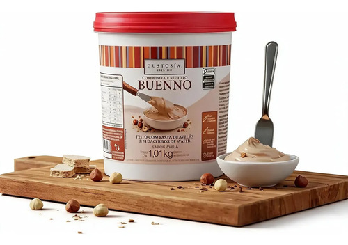 Cobertura E Recheio Buenno Creme Espatulável Gustosia 1 Kg Creme