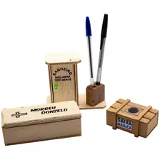 Kit Brinquedo Caixa Mágica + Caixão + Porta Lápis Banheiro