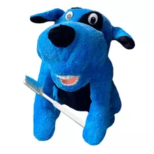 Fantoche Odontológico - Cachorro Azul Pelúcia - Macro Modelo