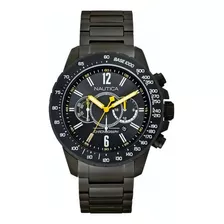 Reloj Nautica Hombre Crono Sumergible Fecha A26537g Color De La Malla Negro Color Del Bisel Negro Color Del Fondo Negro