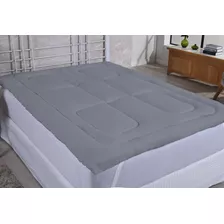 Pillowtop Cama Casal Box King Com Enchimento Macio Silicone Cor Cinza-claro Desenho Do Tecido Manta Silicone Extra Macia