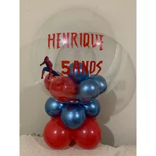 Kit Festa Balão Bubble Personalizado Bexigas Metalizadas