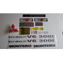Montero Mitsubishi V6 3000 Calcomanas Dorado Set Mitsubishi MONTERO GLX