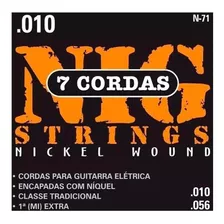 Cuerdas Guitarra Electrica 7 Cuerdas Nig Strings N-71 10-56 