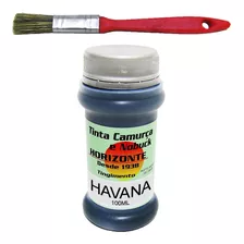 Tinta Para Camurça Nobuck Couro Sapato Bolsa 100ml + Pincel