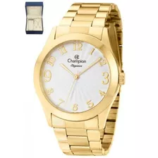 Kit Relógio Champion Elegance Dourado Feminino Cn26564w Cor Do Fundo Branco