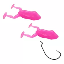 Isca Artificial Traira Baby Frog Soft Monster 3x 7cm 2 Un Cor Pink