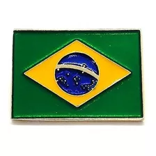 Pim Bótom Broche Bandeira Do Brasil 25 Mm Folheado A Ouro