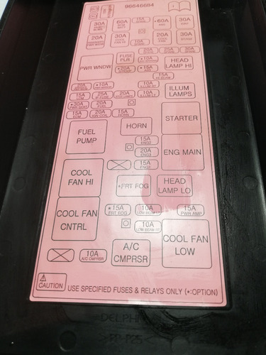 Tapa De Fusibles Chevrolet Epica 2.5 Mod 06-13 Original Foto 8