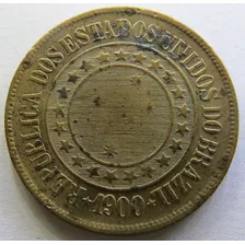 Moeda De 40 Réis De 1900 - Bronze República - Ref. 0256