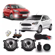 Kit Farol Milha Ford Ka 2014 2015 Ao 2019 Bt Alt + 4 Brindes