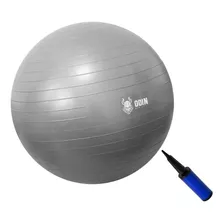 Bola Pilates Suiça Yoga Abdominal Gym Ball 65cm Bomba Grátis Cor Cinza-claro