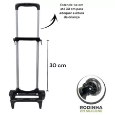 Carrinho Suporte Rodinha Para Mochila Escolar Infantil