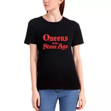 Show Queens Of The Stone Age Frente+verso Camiseta Babylook