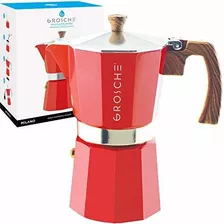 Grosche Milano Stovetop Cafetera Espresso Moka Pot 9 Tazas, 