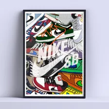 Cuadro Nike Sb Zapatillas Decorativo 30x40 Cm Listo P Colgar