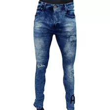 Jeans De Caballero Semi-clásico Elastizado Modelo #a0577
