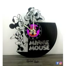 Reloj De Vinilo Walt Disney Minnie Mouse Regalos Decoracion 