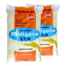 Arroz Glutinoso Motigome Grão Longo 1kg Gw (kit Com 2)