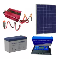 Pack Kit Solar Panel Solar 50w Inversor 50w + Bateria 7a