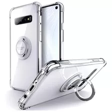 Funda Transparente Para Galaxy S10 Con Soporte De Anillo