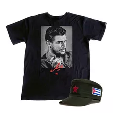 Boné Cubano Estrela + Camiseta Che Bordado Cap Tripalium