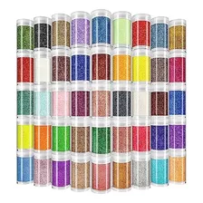 Brillo Ultra Fino Para Uñas, Juego De 45 Colores, Polvo De B