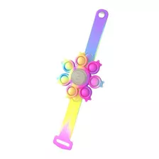 Pulsera Pop It Giratoria Antiestrés Para Niños Flor Luces