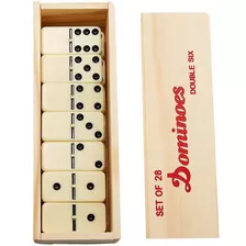 Juego De Mesa Domino, Caja De Madera Juego Hogar